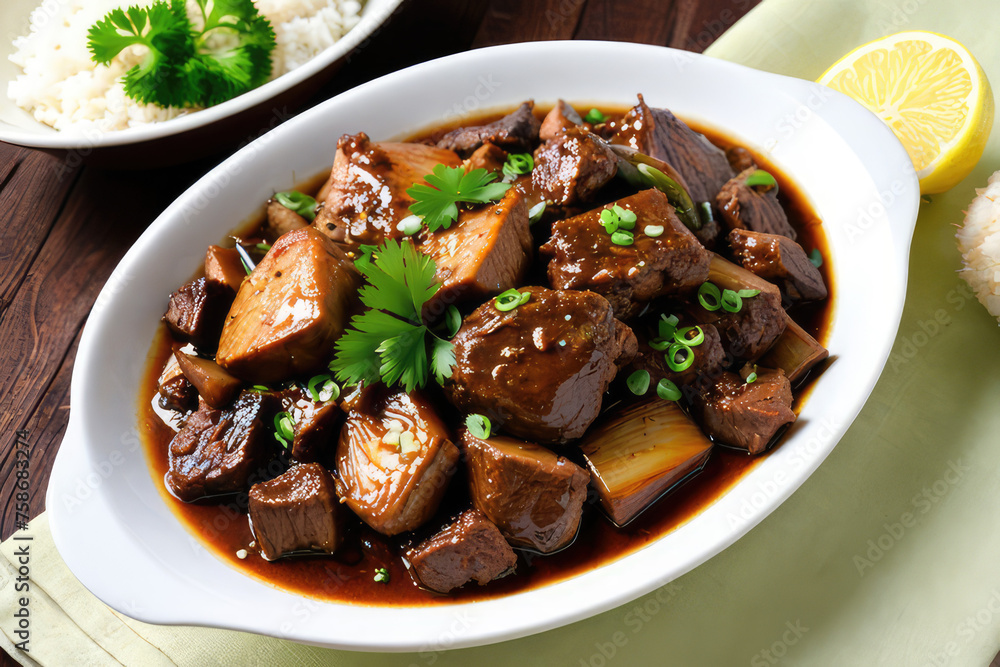 The most common and famous dish in the Philippines is Adobo
The most common and famous dish in the Philippines is Adobo