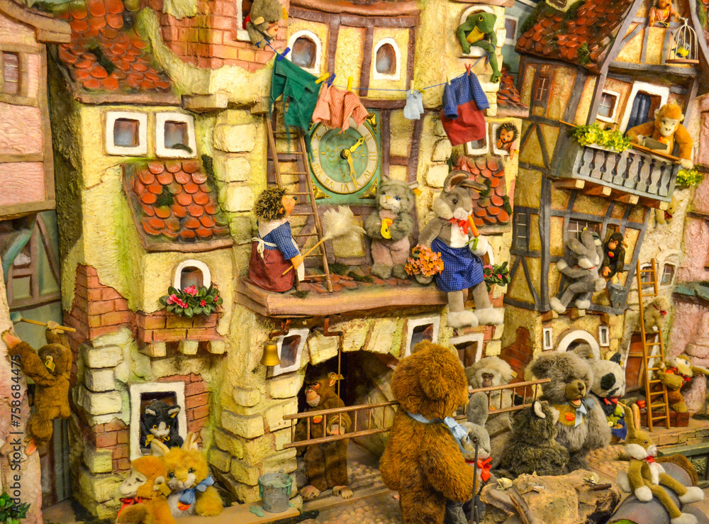 Fototapeta premium New Year! Toys. Present. Holiday for children