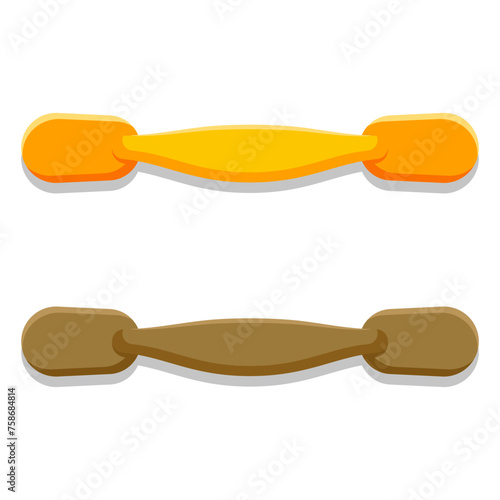 Furniture handle for dresser vector cartoon illustration isolated on a white background.