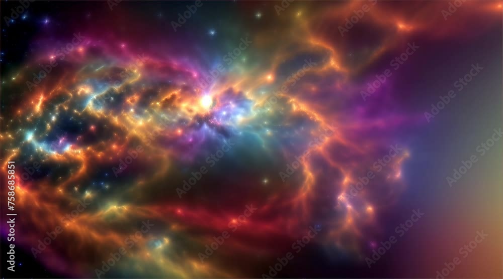 Deep space background with swirling nebula and bright stars Deep space background with swirling nebula and bright stars