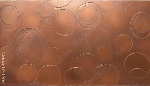 Circles pattern copper slab sample texture