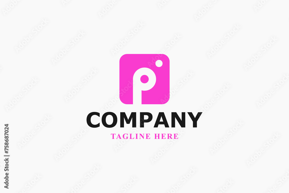 letter p and beauty camera modern logo letter p and beauty camera modern logo
