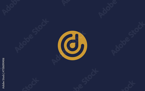 letter cd with circle logo icon design vector design template inspiration