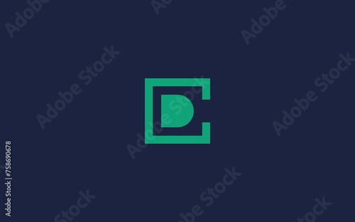 letter cd with square logo icon design vector design template inspiration
