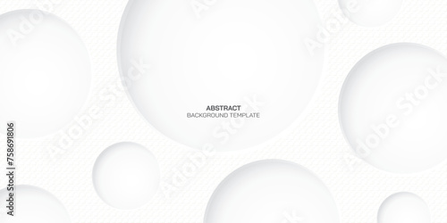 White wood free uncoated paper background with 3D circle hole paper cut style vector illustration. White bond paper background with circle hole.