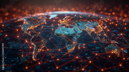Dynamic global connectivity: Sleek map network,generative ai