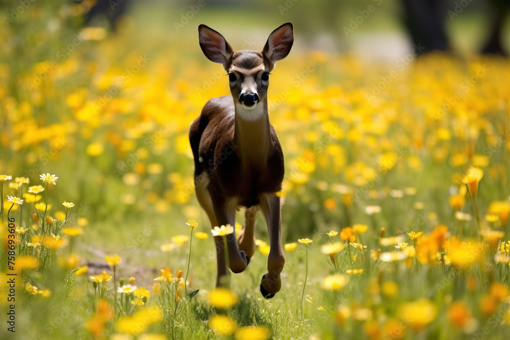 deer in the woods. deer in the woods.