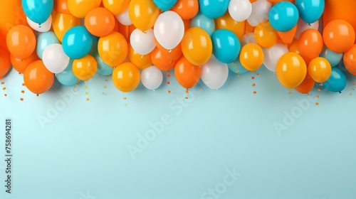 background of colorful balloons, copy space for text