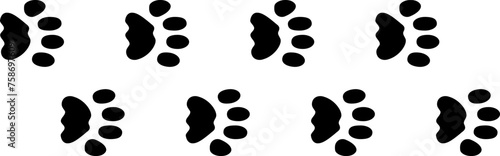 Paw print icons vector image