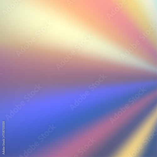 Foil gradient with silver, gold, and pink hues in holographic. Flat vector illustration isolated on white background