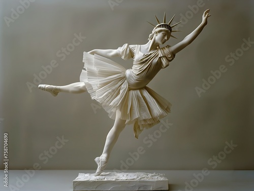 Statuesque Ballerina in Liberty Pose