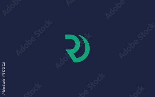 Fotografie letters dr or rd logo icon design vector design template inspiration