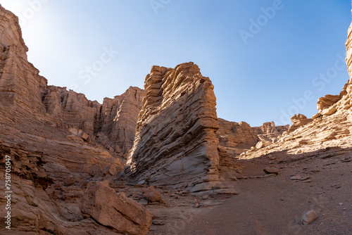 Landscape of Yadan, the Five Fort Devil City in Hami, Xinjiang, China photo