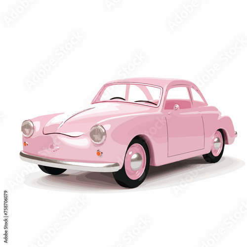 Pink Doll Car Clipart Clipart isolated on white background © Tech