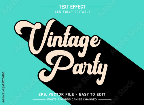 vector retro vintage text effect editable 80s text style