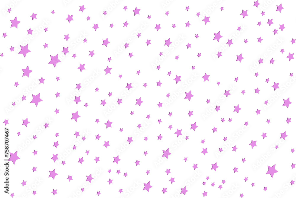 pink stars background on white background