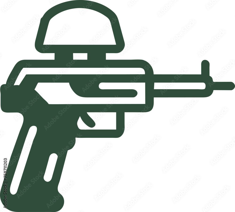 gun paintball, pictogram