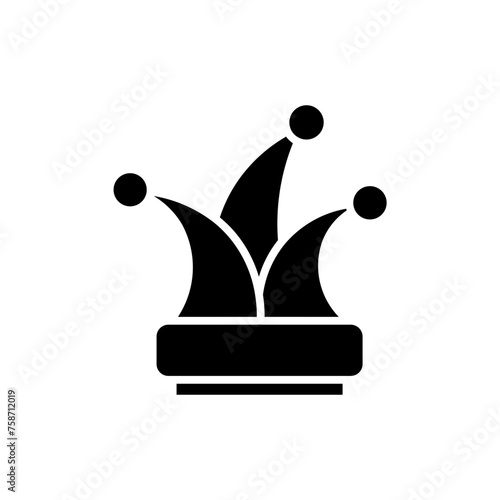 clown hat glyph icon