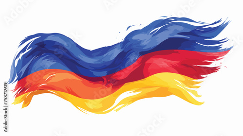 Armenia Flag Brush. National Flag flat vector 