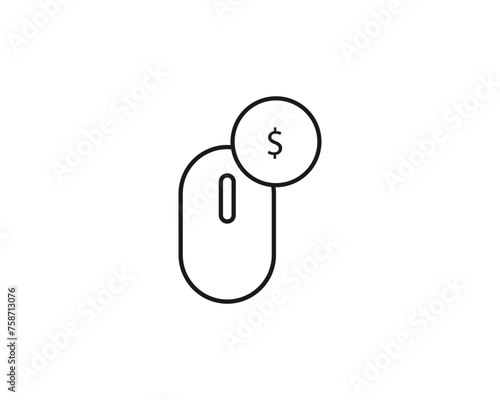 Pay per click icon vector symbol design illustration
