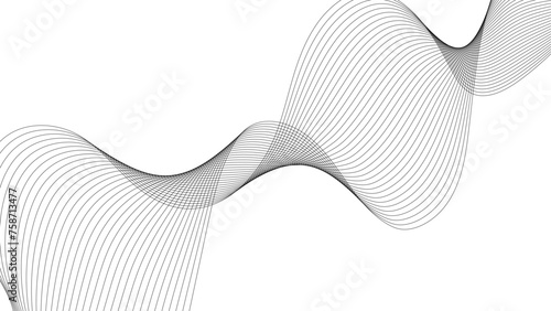 Abstract grey, white smooth element swoosh speed wave modern stream transparent background. Grey wave swirl, frequency sound wave, twisted curve lines with blend effect. Abstract business wave lines. 