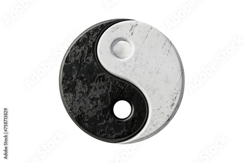 Yin and Yang On Transparent Background.