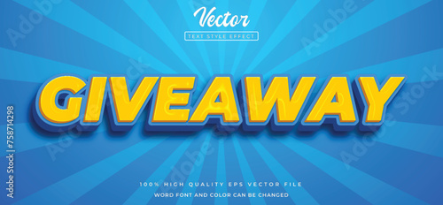 editable text give away 3d text style