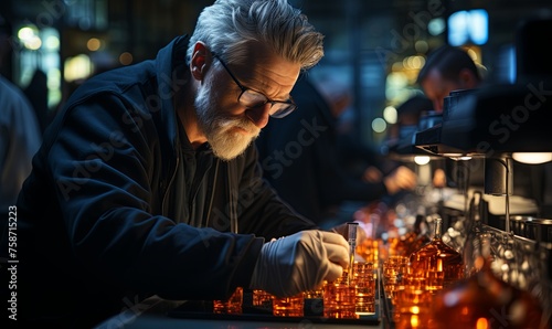 Man in Black Jacket and Glasses Working at Table