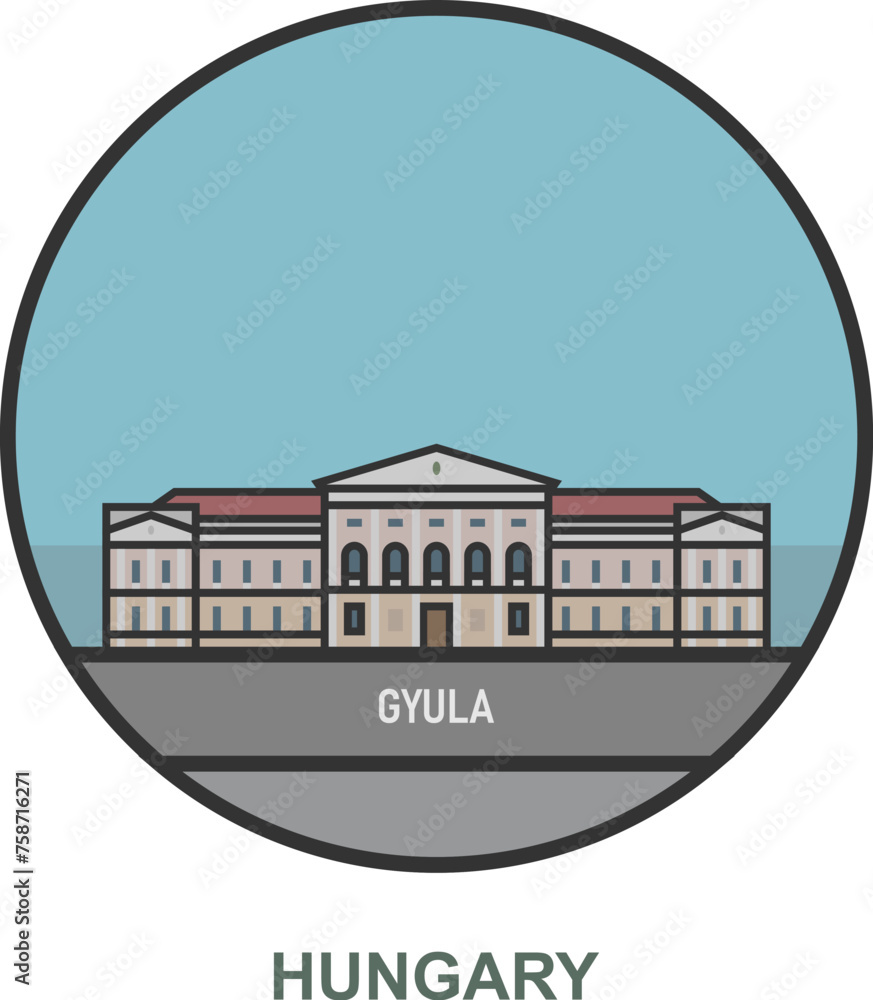 Gyula. Cities and towns in Hungary