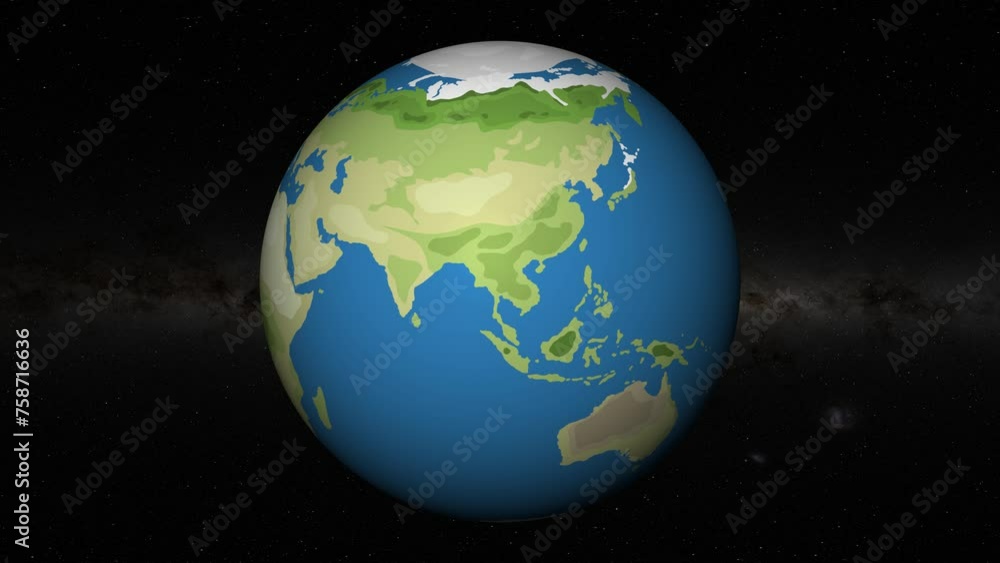 Rotating Globe with Emerging Destination Rotating Globe with Emerging Destination