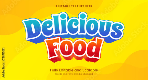 Delicious food 3D text effect