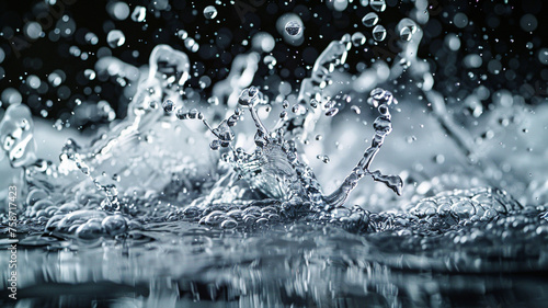 water splash motion, capturing the dynamic and ephemeral beauty of water in motion