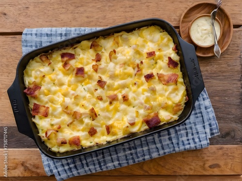 Tartiflette aux lardons croustillants et reblochon photo