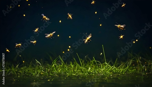 Fireflies Floating Gracefully Through The Air © Sadaf