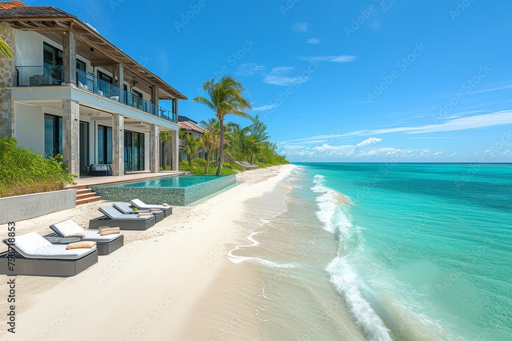 Fototapeta premium A picturesque oceanfront retreat