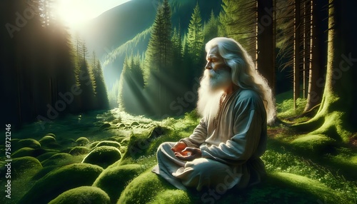 Zen in Nature: Monk's Forest Meditation