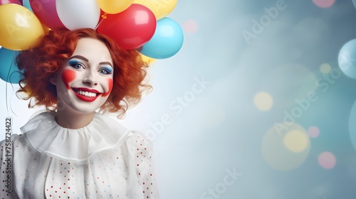  joyful clown woman.