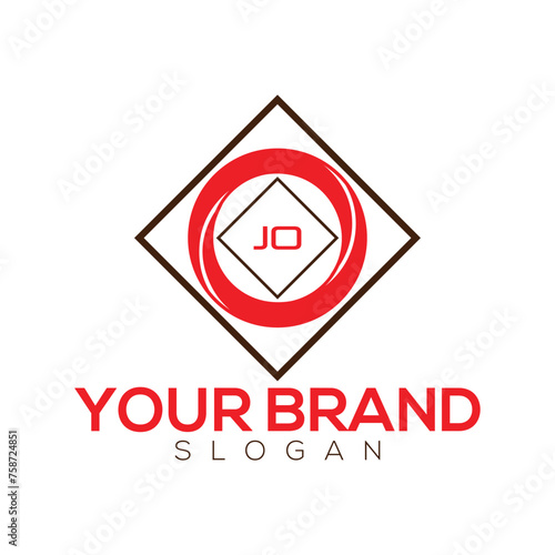 Letter JO logo design template vector for corporate business