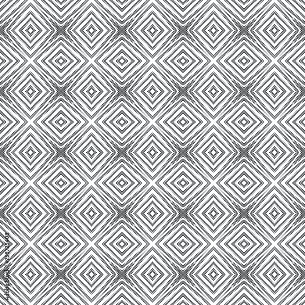 Medallion seamless pattern. Black symmetrical Medallion seamless pattern. Black symmetrical