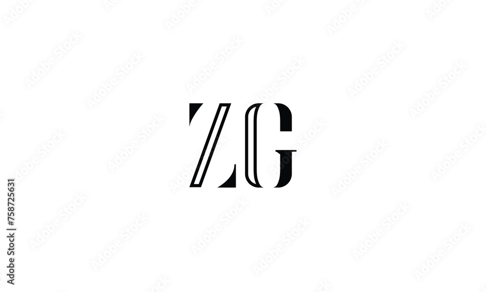 Obraz premium ZG, GZ, Z, G, Abstract letters Logo monogram