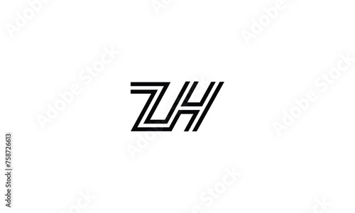 ZH, HZ, Z, H, Abstract Letters Logo monogram