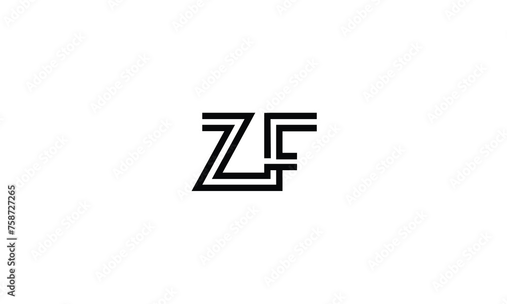 Alphabet Letters ZF, FZ, Initials Logo Monogram Alphabet Letters ZF, FZ, Initials Logo Monogram