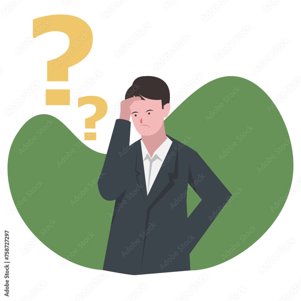 business people are confused. suitable for business themes. hard work, ideas, office, success. flat vector illustration.
business people are confused. suitable for business themes. hard work, ideas, office, success. flat vector illustration.