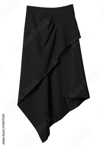black wrap skirt isolated