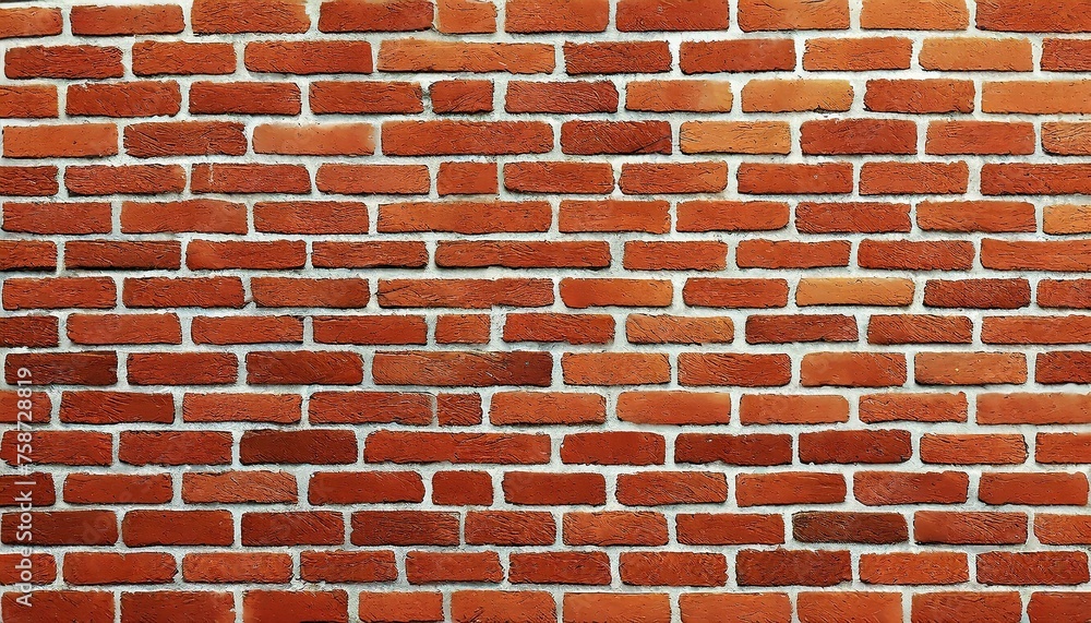 Fototapeta premium Text of red brick wall as background banner design