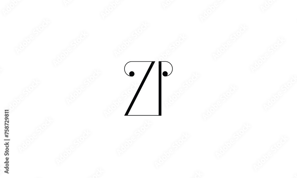 ZI, IZ, Z, I, Abstract Letters Logo monogram ZI, IZ, Z, I, Abstract Letters Logo monogram