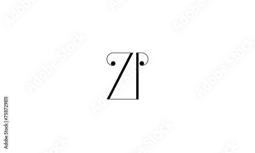 ZI, IZ, Z, I, Abstract Letters Logo monogram