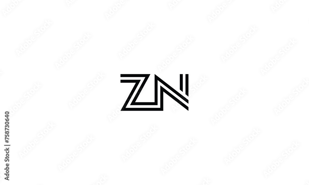 ZN, NZ, Z, N, Abstract Letters Logo monogram ZN, NZ, Z, N, Abstract Letters Logo monogram