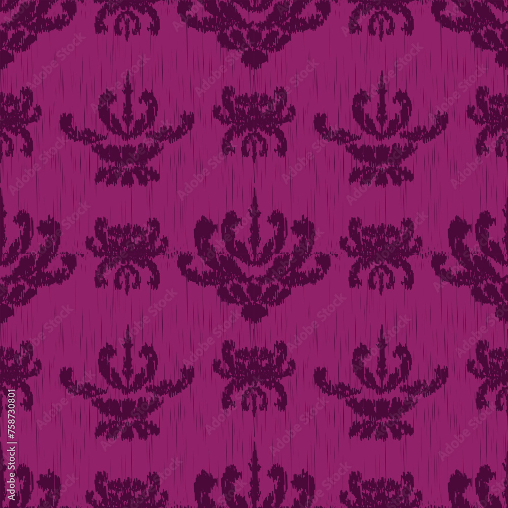 African Ikat floral paisley embroidery on red background.geometric ethnic oriental pattern traditional.Aztec style abstract vector illustration.design for texture,fabric,clothing,wrapping,carpet. African Ikat floral paisley embroidery on red background.geometric ethnic oriental pattern traditional.Aztec style abstract vector illustration.design for texture,fabric,clothing,wrapping,carpet.