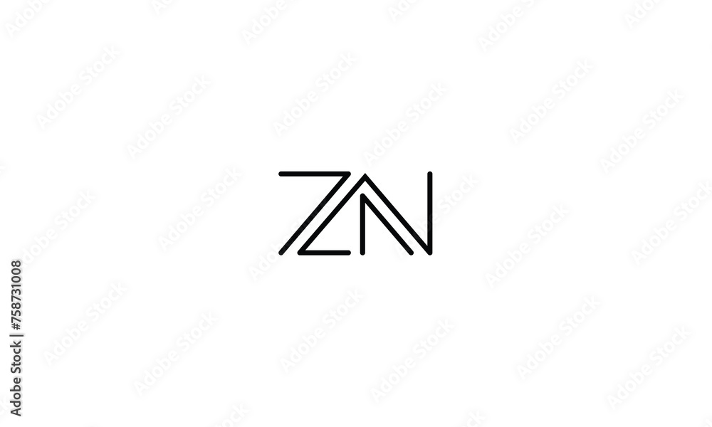 ZN, NZ, Z, N, Abstract Letters Logo monogram ZN, NZ, Z, N, Abstract Letters Logo monogram